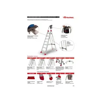 DRABINA LADY9, ALUMINIOWA PROFESJONALNA 9 STOPNI